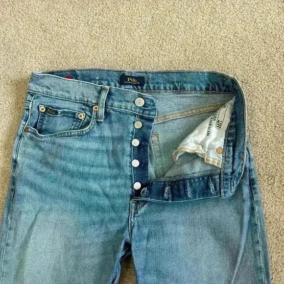 POLO Ralph Lauren The Callen High Rise Slim Fit Jeans Raw Hem Womens Size 28 - Picture 4 of 11